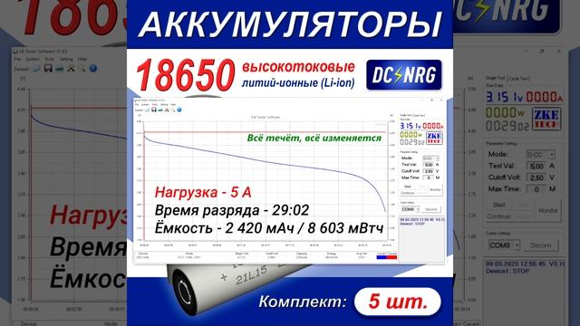 ? Аккумулятор высокотоковый литий-ионный 18650 Li-ion INR 2600, 30A, комплект 5 шт. смотреть онлайн
