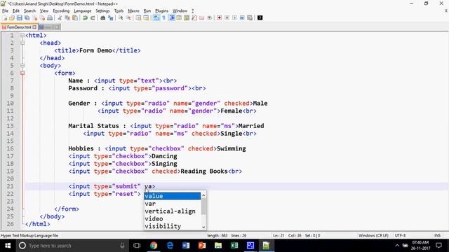 How to use HTML Form Controls смотреть онлайн