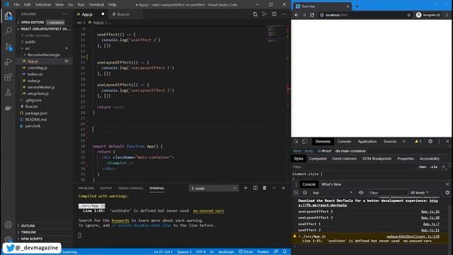 Для чего нужен useLayoutEffect и useEffect в ReactJS? смотреть онлайн