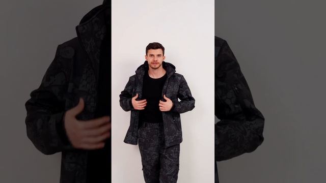 Костюм мужской деми Каньон (софтшел, чёрный) смотреть онлайн