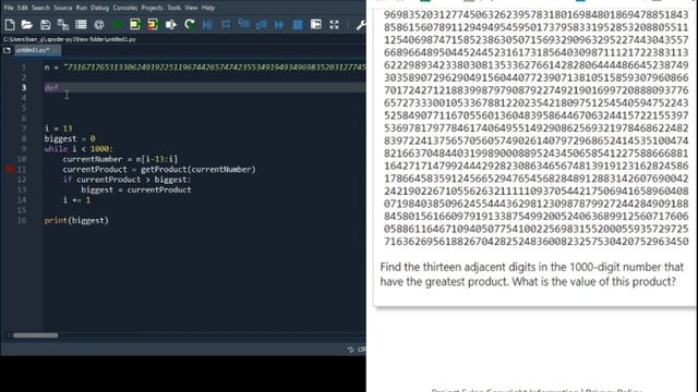 Project Euler Problem 8 - Largest Product In A Series смотреть онлайн