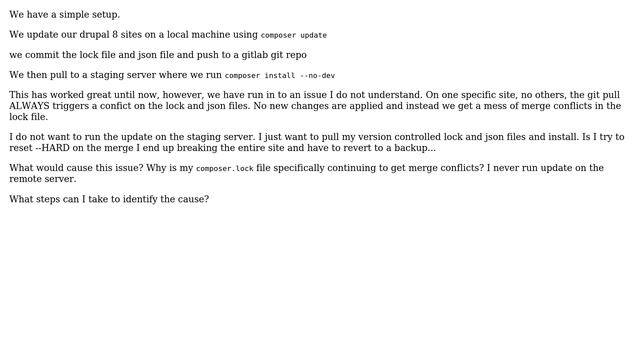 Drupal: Git merge issues with Composer.lock смотреть онлайн