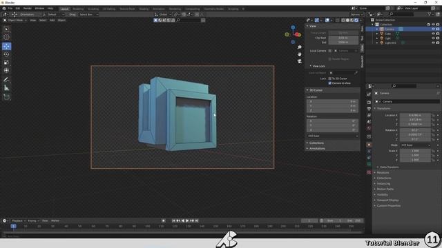 Tutorial Blender 11 - Movendo a camera como se fosse viewport смотреть онлайн
