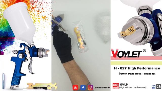 Voylet Üstten Depo Profosyonel Boya Tabancası H-827 1.3 MM смотреть онлайн