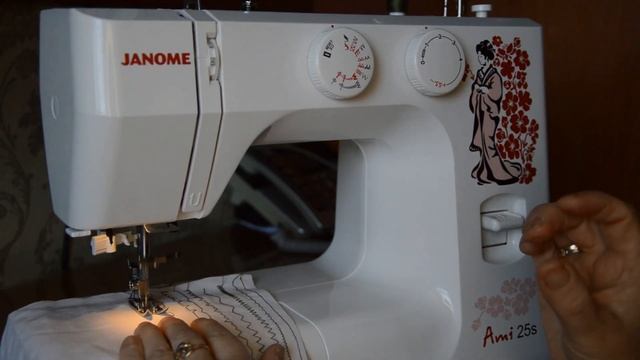 Тестирование видов строчек швейной машины Janome Ami 25s смотреть онлайн