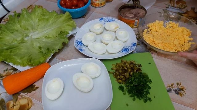 Фаршированные яйца печенью трески /// Самая Лучшая закуска смотреть онлайн