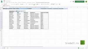 Функция ВПР в Google Таблицах