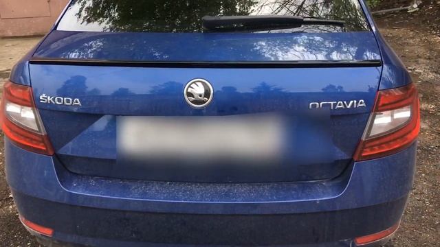 Лип-спойлер для Skoda Octavia 3 A7 чёрный глянцевый смотреть онлайн