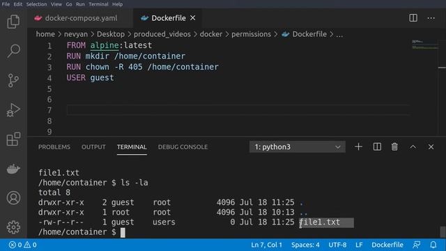 Docker containers - file and group ownership on Ubuntu (permissions) смотреть онлайн