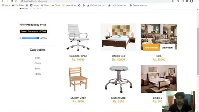 Online Furniture Showroom PHP ,Bootstrap and Js Complete Final Year web Application смотреть онлайн