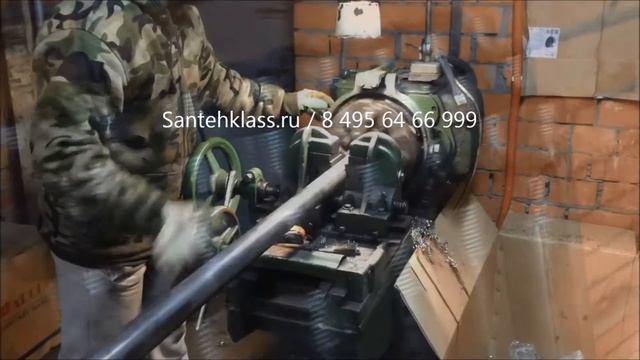 Нарезка резьбы на длинной трубе (бочонок, резьба, сгон) труба стальная с резьбой смотреть онлайн