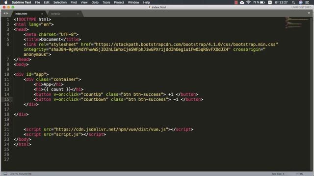 Vue js уроки - Обработка событий смотреть онлайн