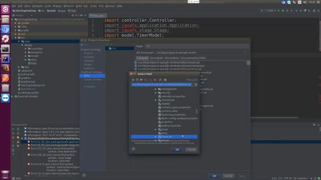 IntelliJ community running JavaFX application on Ubuntu 16.04 with OpenJDK 8 смотреть онлайн