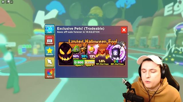 SPENDING 30,000 ROBUX TO HATCH RAINBOW 0.5% GRIM REAPER IN ROBLOX CLICKER SIMULATOR смотреть онлайн