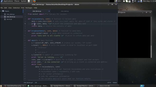 Python Chat Server 4 - New and Improved Code смотреть онлайн