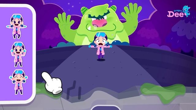 Run Away!! Hole in the Wall! | Booger Monster |? DD Dance Game?| Dr.Candy & Dragon Dee | Kids Game смотреть онлайн