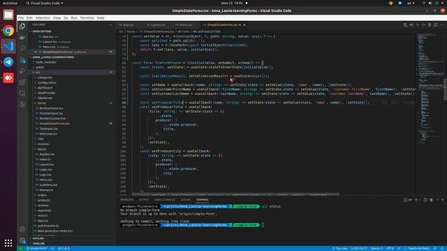 Forms. Рефакторинг сеттеров стейта смотреть онлайн