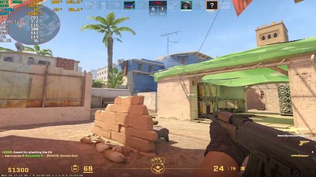 CS2 | Ryzen 7 7700X + RTX 3060 | s1mple settings | de_mirage смотреть онлайн