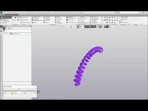 Компас-3D. Python. Пружина. смотреть онлайн