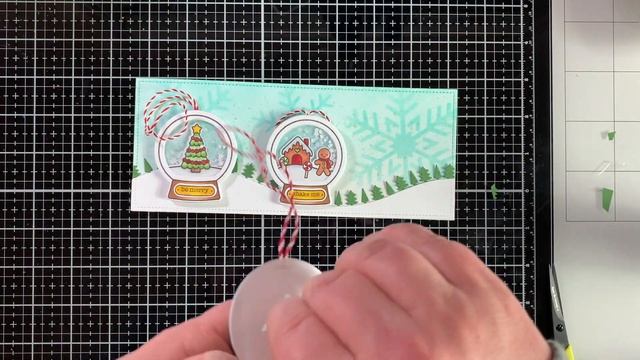 Lawn Fawn Tiny Gingerbread Snowglobe Cards смотреть онлайн