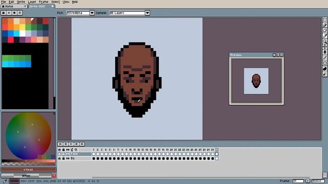Pixel Art Face Animation Process смотреть онлайн