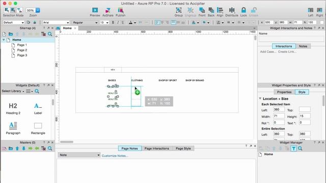 Axure RP tutorial for beginners: 05 Creating website Mega Menu смотреть онлайн