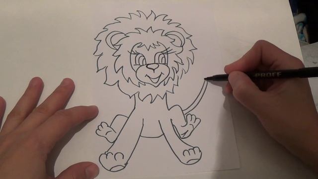 Рисуем мультяшных героев. Рисуем львенка из мультика. How to Draw a Cartoon Lion смотреть онлайн