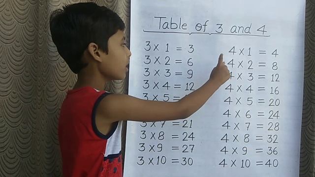 Learn Table of 3 and 4 | Table of 3 | Table of 4 | 3x1=3 Multiplication | RSGauri смотреть онлайн
