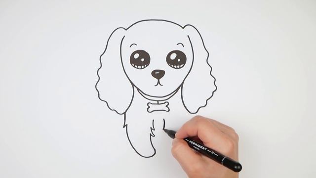 КАК ПРОСТО НАРИСОВАТЬ СОБАКУ / РИСУЕМ МИЛОГО ЩЕНКА / НАРИСУЕМ КРАСИВУЮ СОБАКУ / СОБАКА РИСУНОК смотреть онлайн