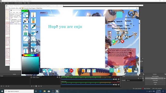 Overwatch Paint Program Made Using Python and Pygame смотреть онлайн