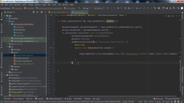 Firebase Cloud Firestore - Android Studio Tutorial | Delete data on Cloud Firestore | #4 смотреть онлайн