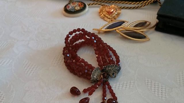 Винтажная бижутерия. Редкие броши ,антикварное колье . Находки с блошиного рынка Франции. смотреть онлайн