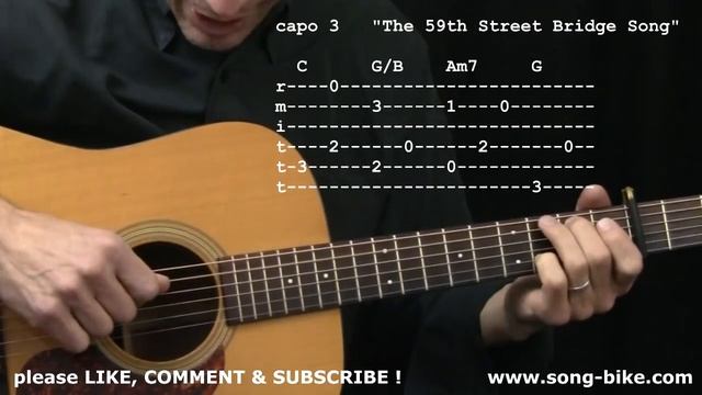 "The 59th Street Bridge Song (Feelin' Groovy)" by Simon & Garfunkel: 365 Riffs 4 Beginning Guitar ! смотреть онлайн