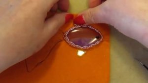 Вышиваем брошь  "Золотая рыбка"