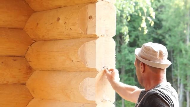 Обсада,окосячка в рубленом деревянном доме. смотреть онлайн