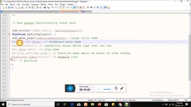 How to create a custom plugin in WordPress | How to make plugin in wp | make own plugin | PART- смотреть онлайн