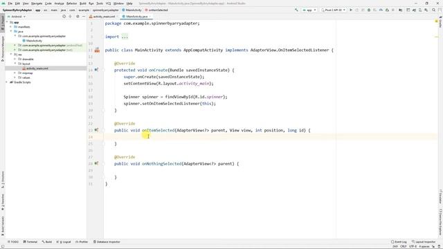 Spinner By Array Adapter In Android Studio - Android Bangla Tutorial . смотреть онлайн