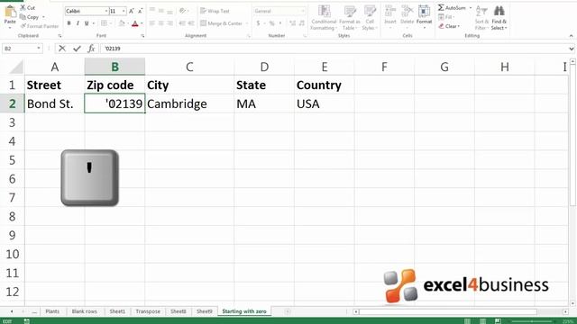 How to Enter Values Starting with Zero in Excel 2013 смотреть онлайн
