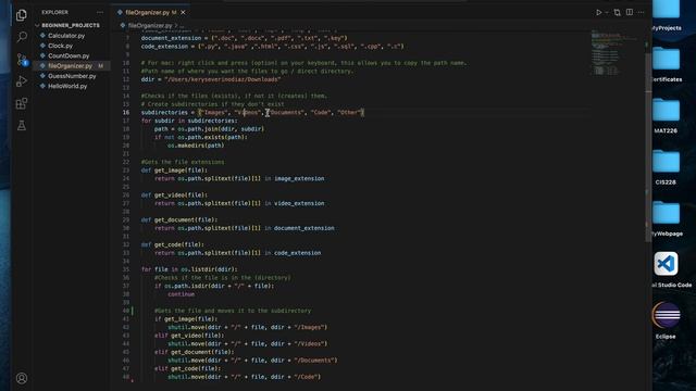 File Organizer Project using Python смотреть онлайн