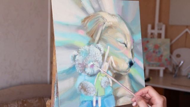 ?РИСУЕМ ЩЕНОЧКА?Oil Painting Puppy Time Lapse | Рисование маслом