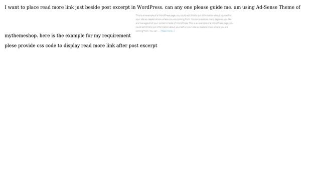 Wordpress: How to Position Read More link after post excerpt? смотреть онлайн