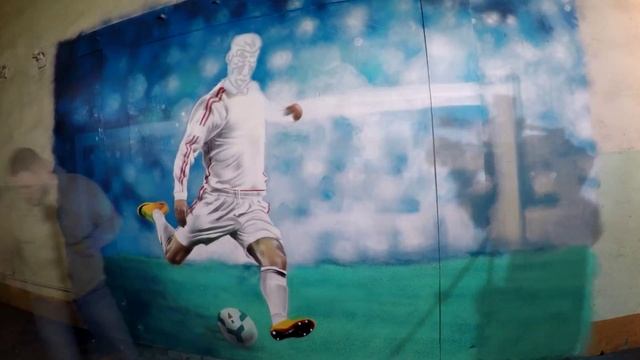 рисунок Криштиану Роналду для Время футбола. Graffiti - Cristiano Ronaldo. Timelapse смотреть онлайн