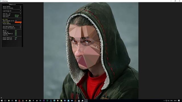 CorelDRAW и Dmesh создание портрета из треугольников, полигональны смотреть онлайн