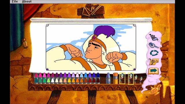 Disney's Aladdin: Activity Center - Marketplace Part 6 - Painting Game (Gameplay/Walkthrough) смотреть онлайн