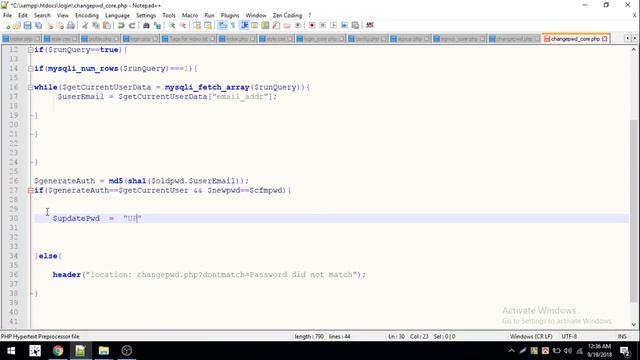 Raw Php Bangla Tutorial | change password tutorial | Part 37 | Freelancer Nasim смотреть онлайн