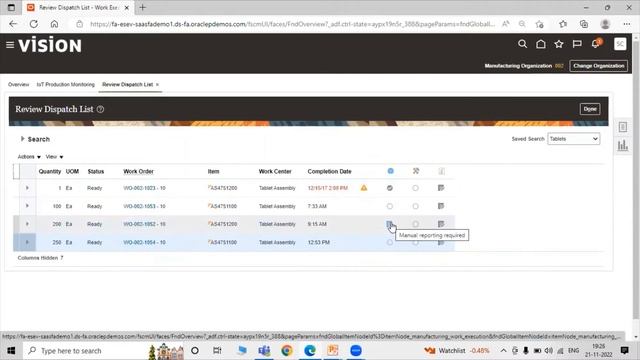 Oracle Fusion SCM Manufacturing Overview of Execute Production & Review Dispatch List | Oracle SCM смотреть онлайн