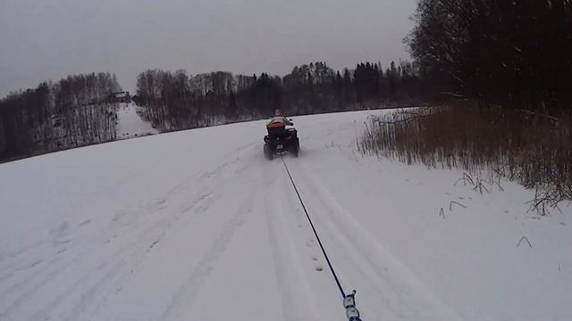 CF moto 550 + Лыжи )))) смотреть онлайн