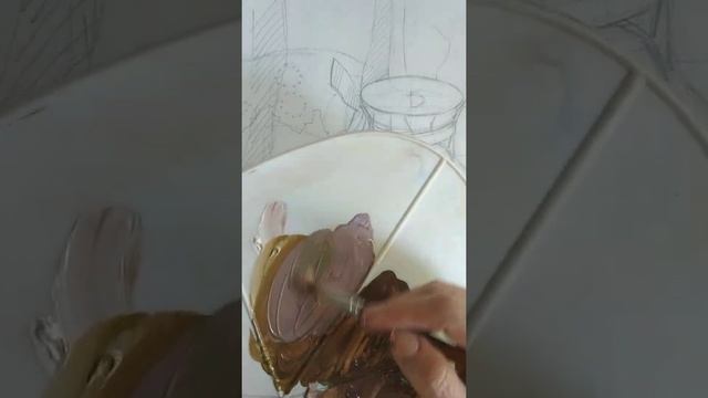 Простой натюрморт, гуашь, часть 1 смотреть онлайн
