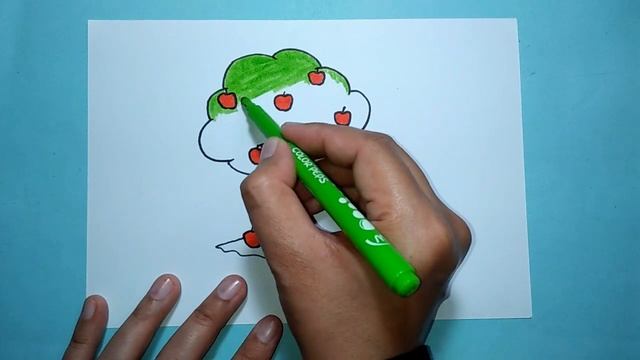 How To Draw Apple Tree | Simple and Easy to follow смотреть онлайн