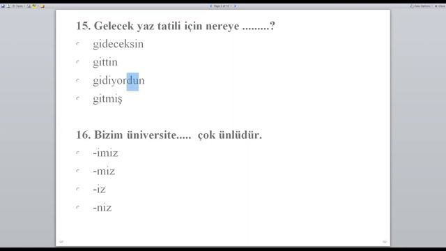 Turkish A2 Exercises - (Multiple Choice Exercises) смотреть онлайн